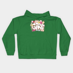 girl doodle Kids Hoodie